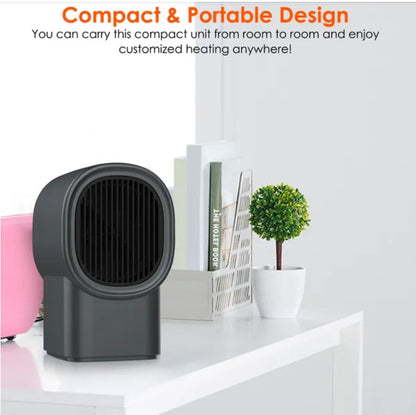 US Local 500W Portable Electric Space Heater Mini Desktop Fan Heater Personal Small Space Heater For Home Office