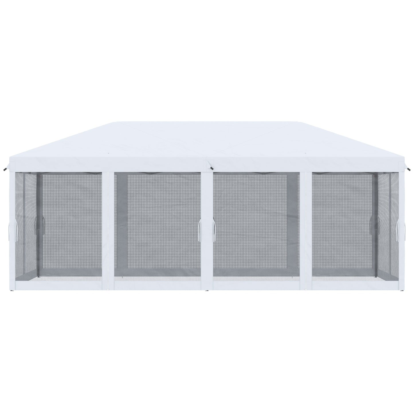 US Local Outsunny 10' X 20' Pop Up Canopy Tent With Netting, Heavy Duty Instant Sun Shelter, Large Tents For