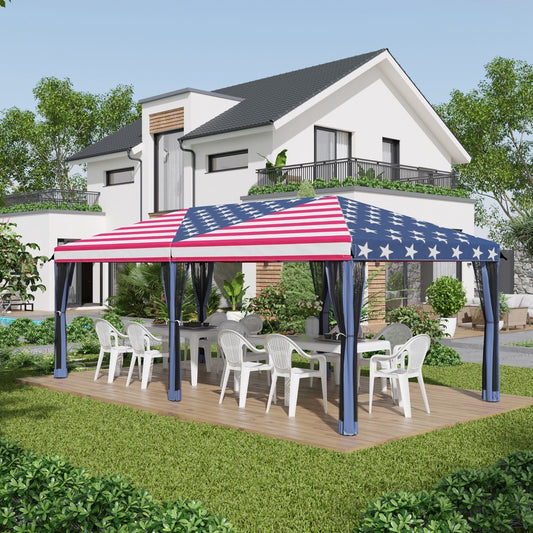 US Local Large Pop-up Canopy Tent With Mesh