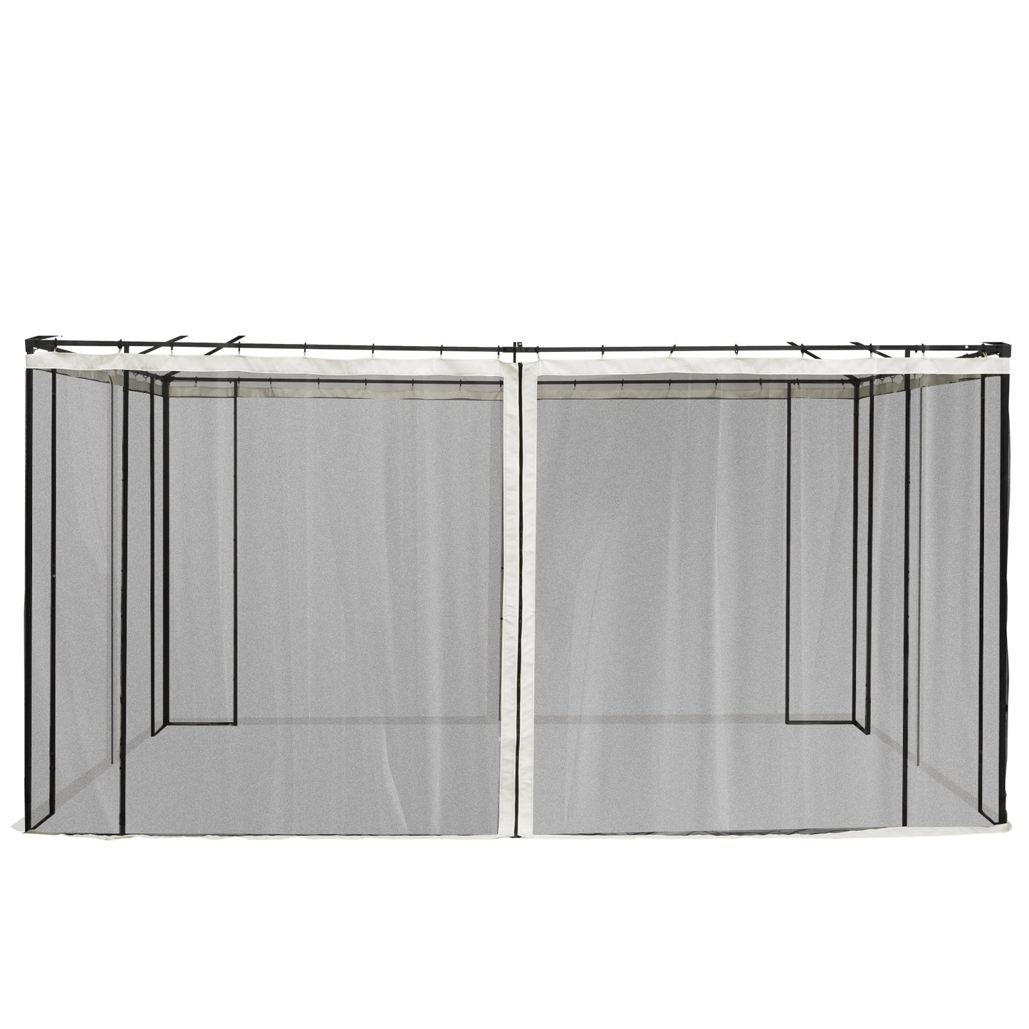 US Local Outsunny 10' X 13' Replacement Mesh Sidewall Netting For Patio Gazebos And Canopy Tents With Zippers