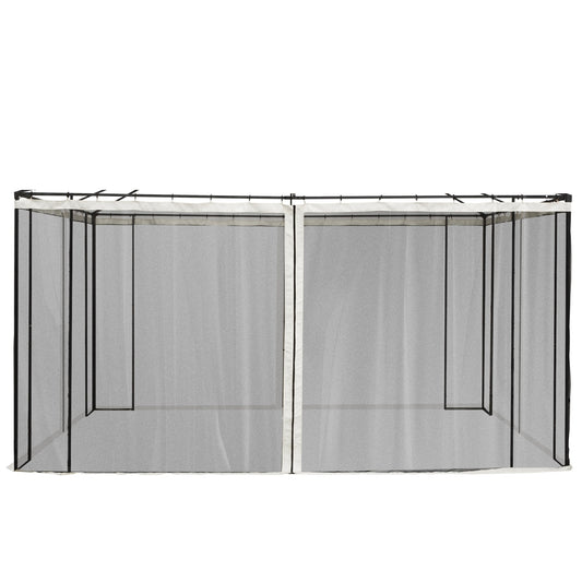 US Local Outsunny 10' X 13' Replacement Mesh Sidewall Netting For Patio Gazebos And Canopy Tents With Zippers