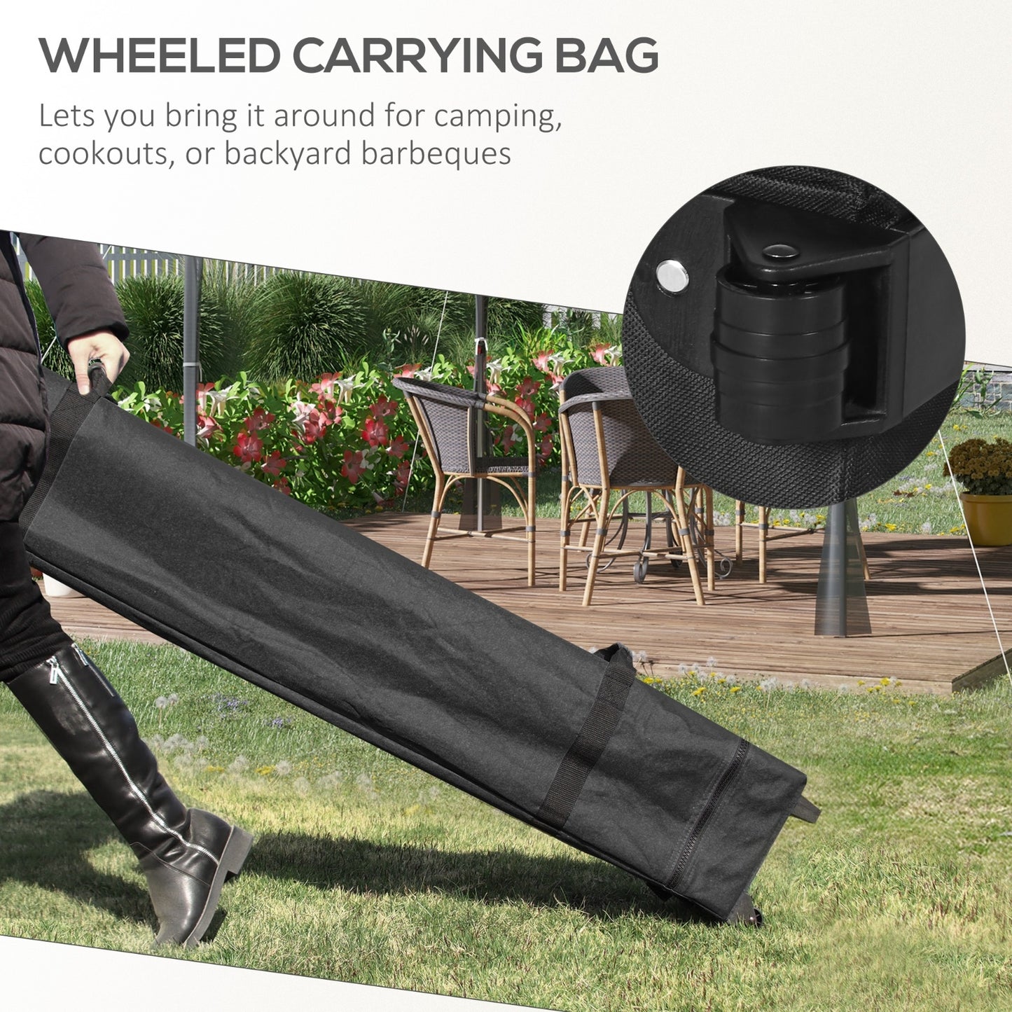 US Local Outsunny 10' X 10' Pop Up Canopy Tent With Netting, Instant Sun Shelter, Tents For Parties, Height A