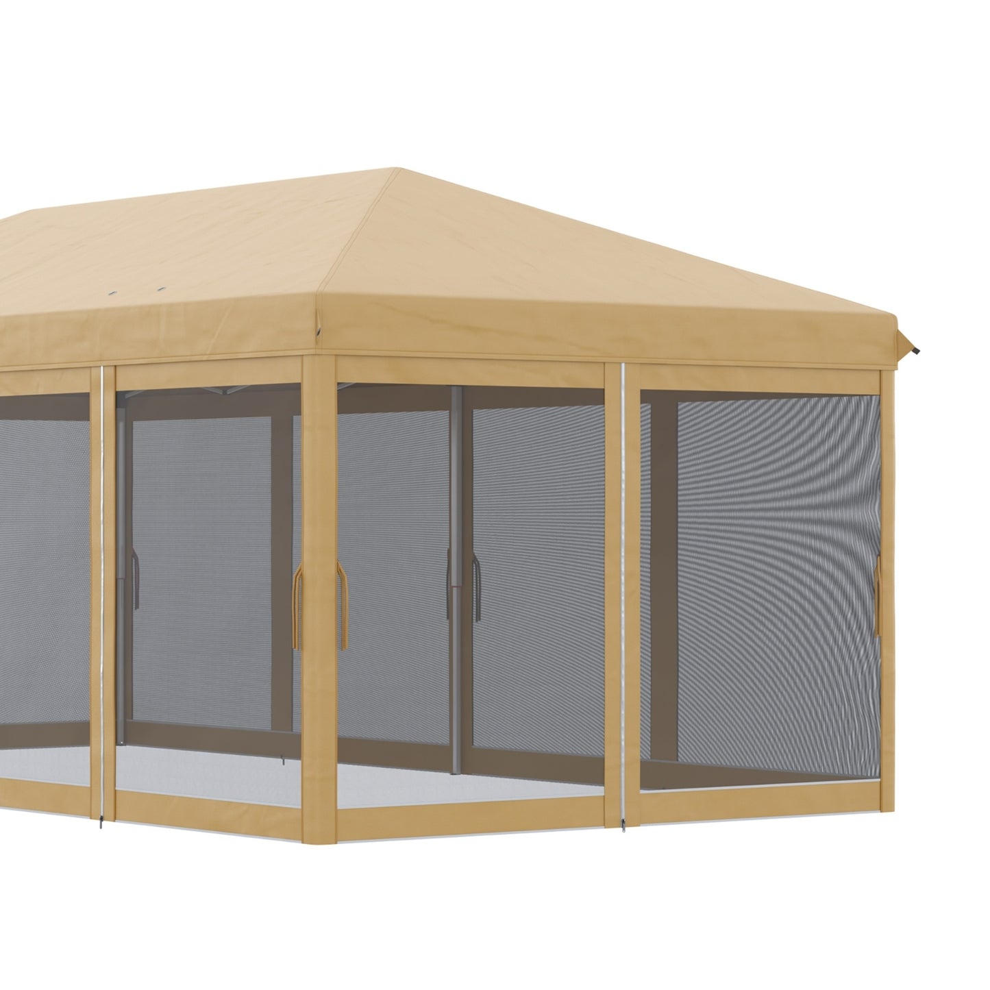 US Local Outsunny 10' X 20' Pop Up Canopy Tent With Netting, Heavy Duty Instant Sun Shelter, Large Tents For