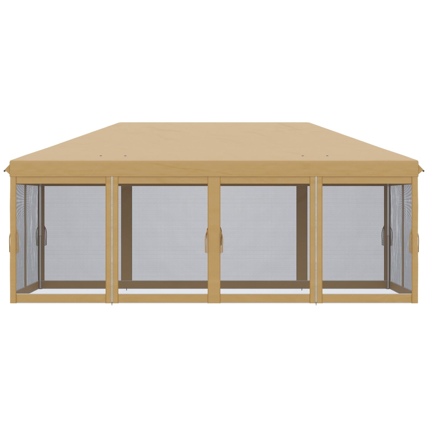 US Local Outsunny 10' X 20' Pop Up Canopy Tent With Netting, Heavy Duty Instant Sun Shelter, Large Tents For