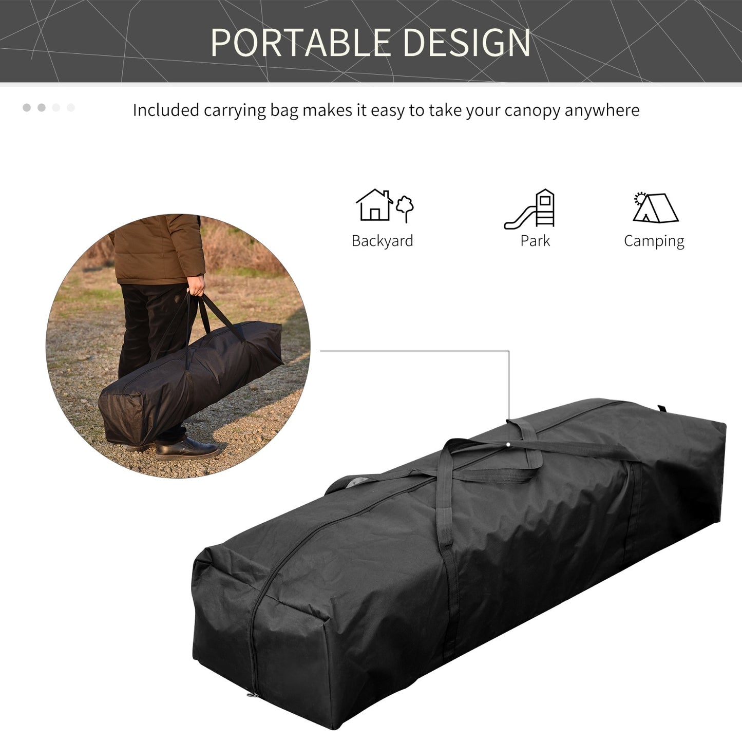 US Local Outsunny 10' X 20' Pop Up Canopy Tent With 4 Sidewalls, Heavy Duty Tents For Parties, Outdoor Instan