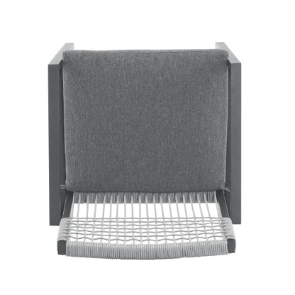 US Local Outdoor Dining Chair Set Of 2, Aluminum Rope , Outdoor Armchair Seating For Patio Backyard Poolside Balcony, Cushion Included