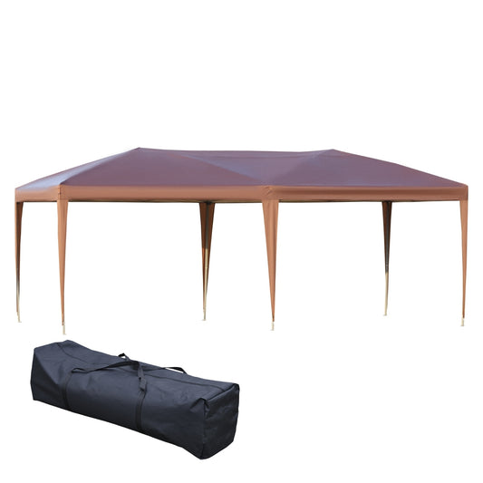 US Local Outsunny 10' X 19.2' Pop Up Canopy Tent, Heavy Duty Tents For Parties, Outdoor Instant Gazebo Sun Sh