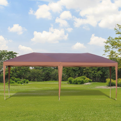 US Local Outsunny 10' X 19.2' Pop Up Canopy Tent, Heavy Duty Tents For Parties, Outdoor Instant Gazebo Sun Sh