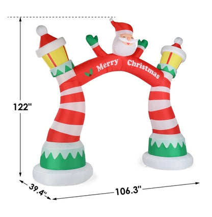 US Local 8.9 FT Lighted Christmas Inflatable Archway