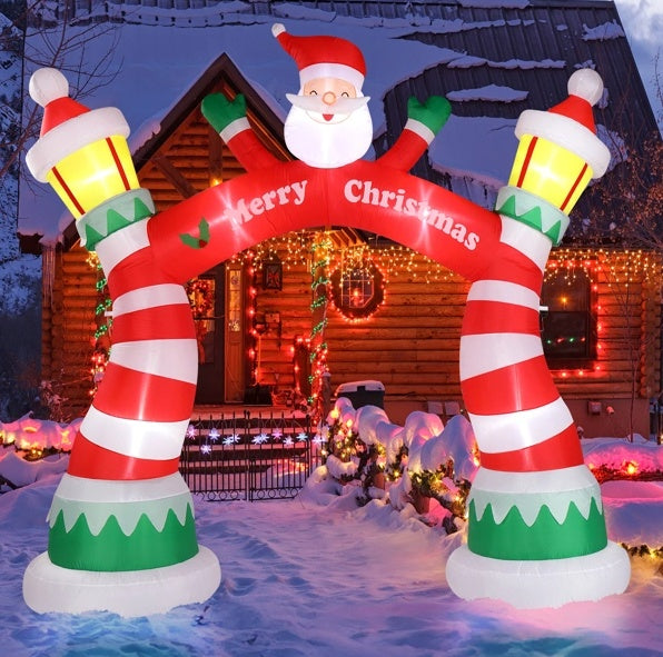 US Local 8.9 FT Lighted Christmas Inflatable Archway