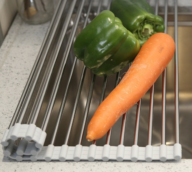 US Local Folding Kitchen Drain Sink Rack Stainless Steel