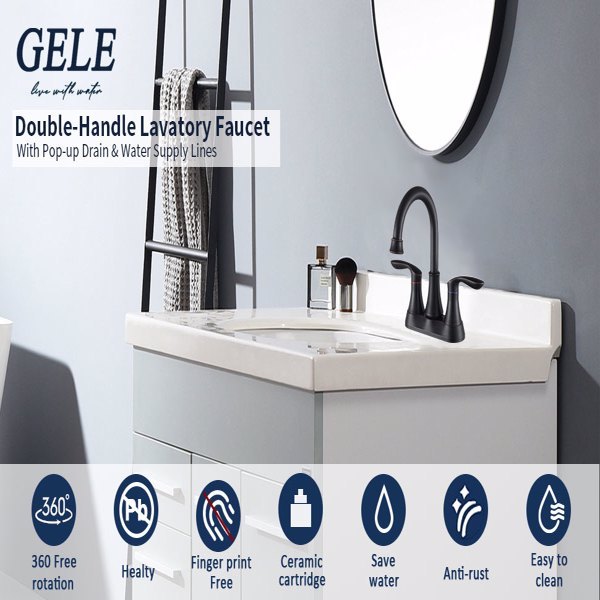 US Local 2 Handles 4-inch Oil Wiped Bronze Bathroom Faucet Platform, Unable To Ship On Weekends