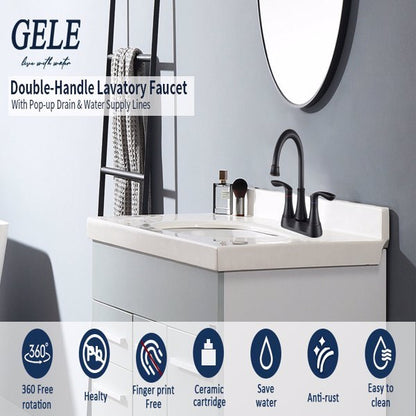 US Local 2 Handles 4-inch Oil Wiped Bronze Bathroom Faucet Platform, Unable To Ship On Weekends