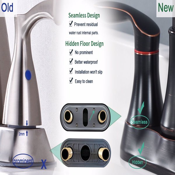 US Local 2 Handles 4-inch Oil Wiped Bronze Bathroom Faucet Platform, Unable To Ship On Weekends