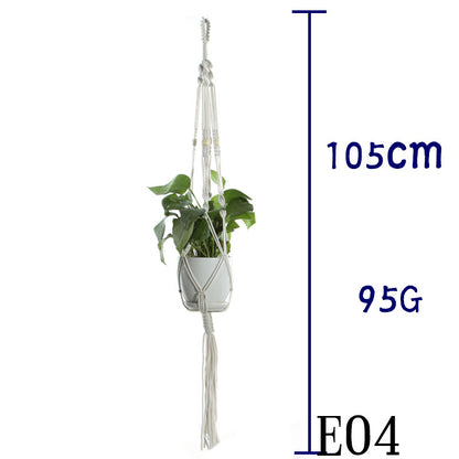 US Local Flower Pot Net Bag Beige Cotton Rope Indoor Plant Hanger Hanging Basket Sling