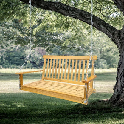US Local Front Porch Swing With Handrails