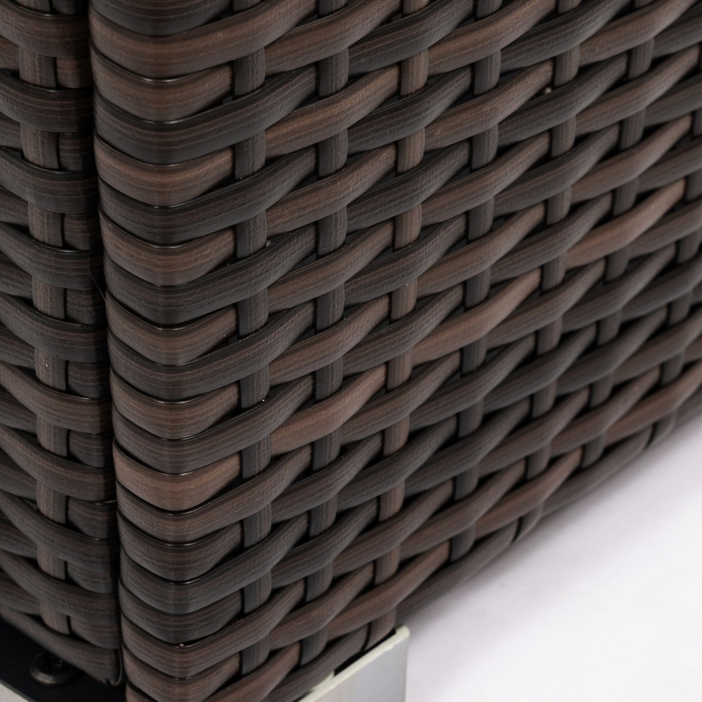 US Local Wicker Fire Pit Column With Glass Wind Guard