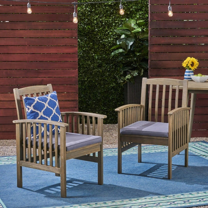 US Local CASA ACACIA DINING CHAIR,2PCS With 2 Cushions