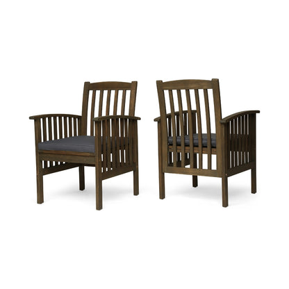 US Local CASA ACACIA DINING CHAIR,2PCS With 2 Cushions