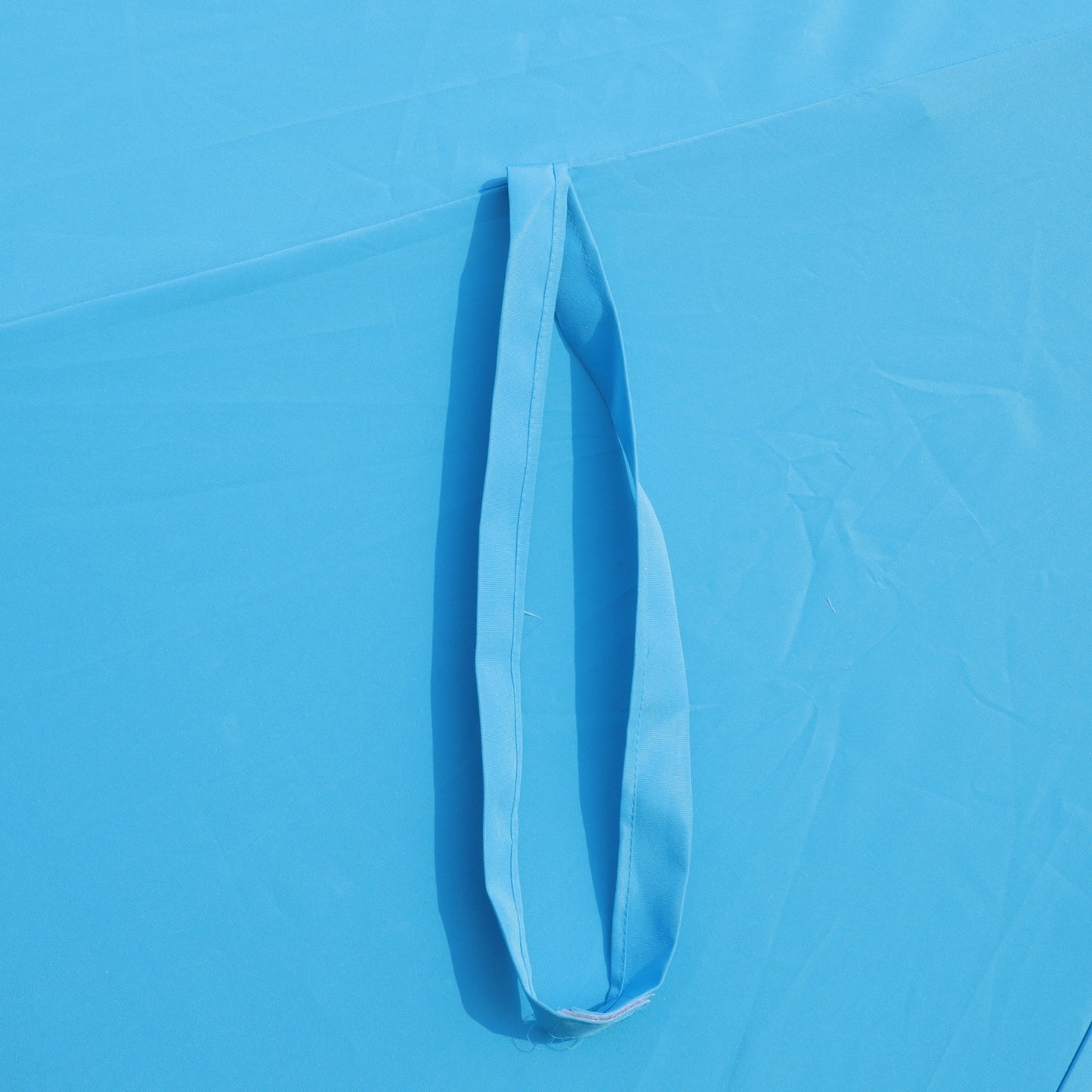 US Local 15x9ft Large Double-Sided Rectangular Outdoor Twin Patio Market Umbrella With Light And Base- Blue