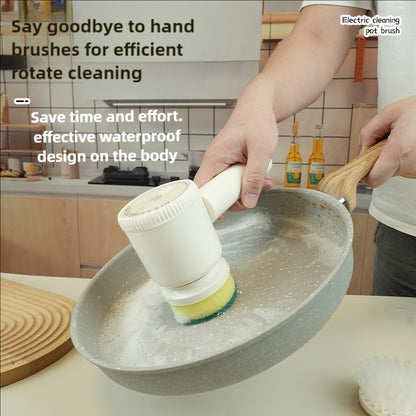 US Local Electric Cleaning Brush Is Equipped With A Variety Of Brush Heads, Which Can Be Flexibly Switched For Different Scenarios Such As Kitchens And Bathrooms To Meet Diverse Cleaning Needs