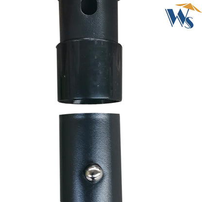 US Local 10x6.5ft Rectangular Solar LED Patio Umbrellas With Crank & Push Button Tilt