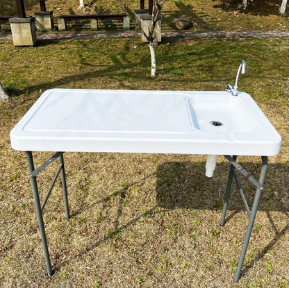US Local Outdoor Fish And Game Cutting Cleaning Table W Sink And Faucet