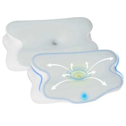 US Local 1 Pc Orthopedic Memory Foam Pillow With Cooling Case Neck Support Pillow With Machine Washable Case For Side Back Stomach Sleepers