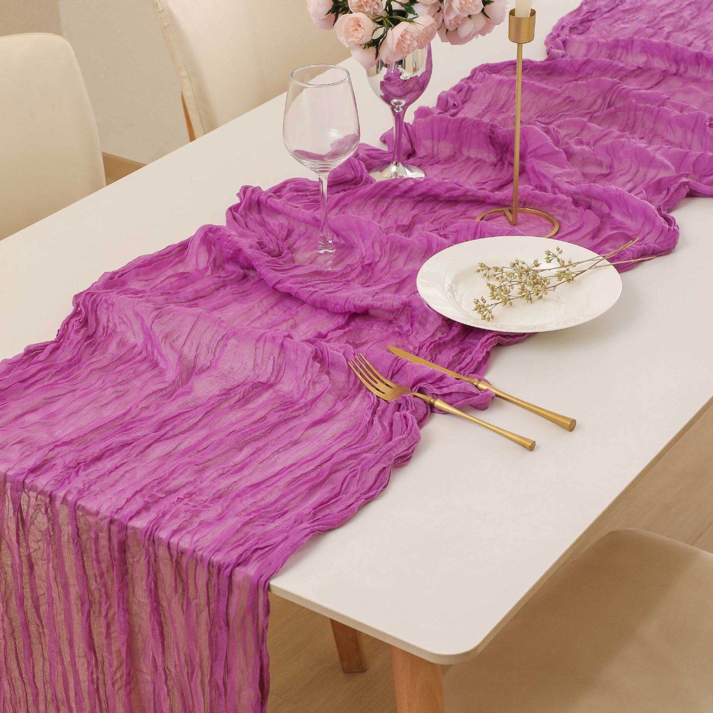 Voile Champray Table Runner Party Decoration Table Runner