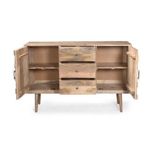 US Local 3 Drawers 2 Doors Sideboard -KD Feet