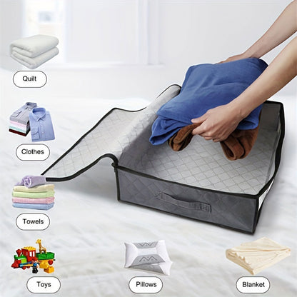 US Local 2 Pcs Over Wardrobe Storage Bag, Underbed Storage Containers, Storage Bin For Clothes, Blankets
