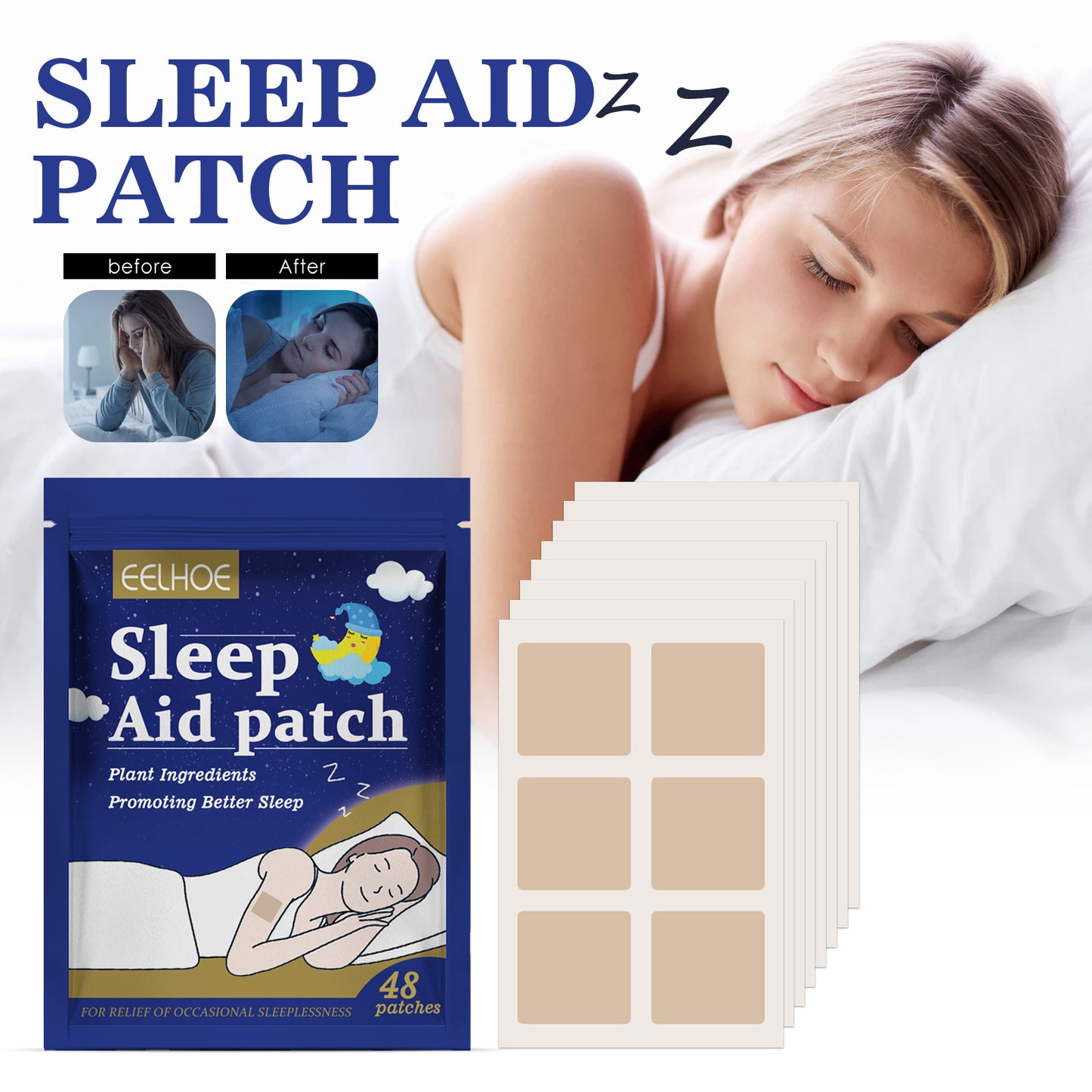 US Local Sleep Patch Soothes The Body Improves Sleep Comfort Pamper Sleeping Body Patch