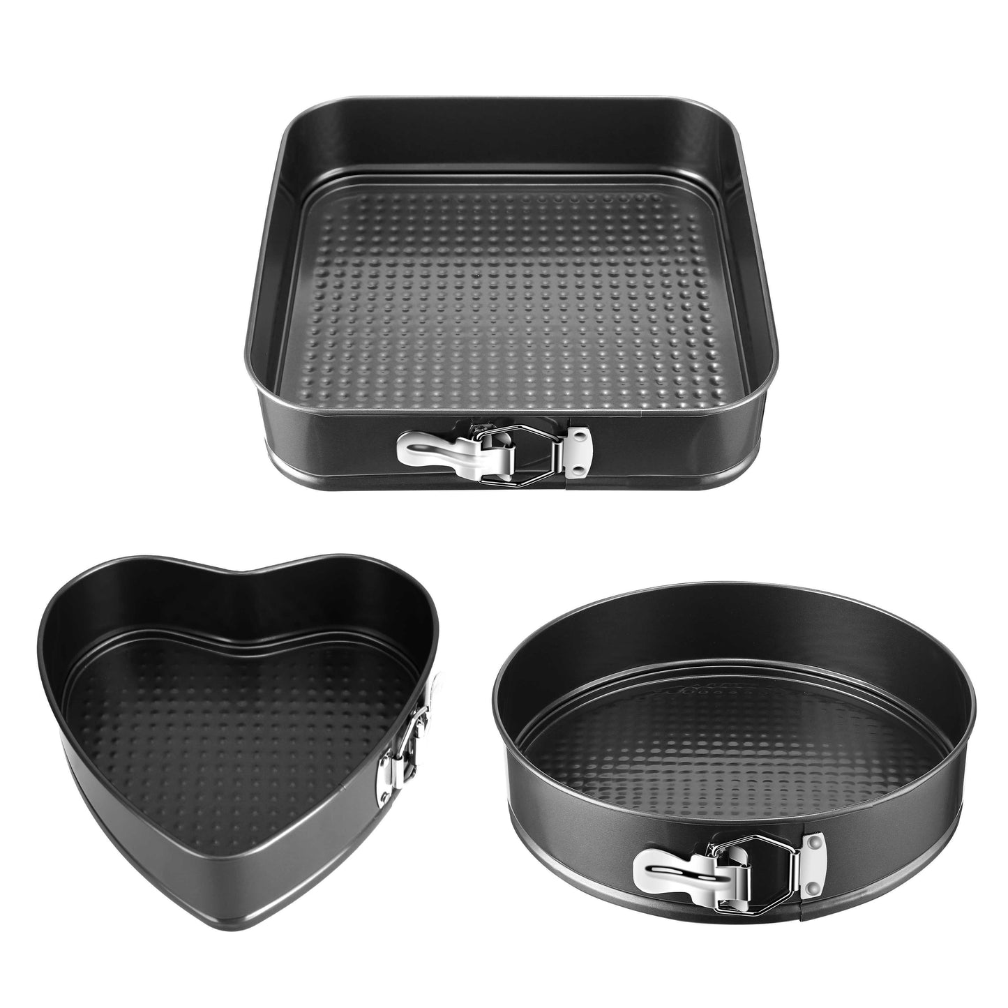 US Local 3Pcs Per Set Non-stick Springform Cake Pan Leakproof 9in 10in 11in Bakeware Pan With Removable Bottom