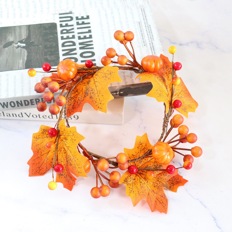 Halloween Decoration Thanksgiving Harvest Candle Ring
