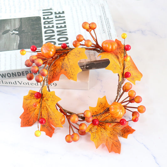 Halloween Decoration Thanksgiving Harvest Candle Ring