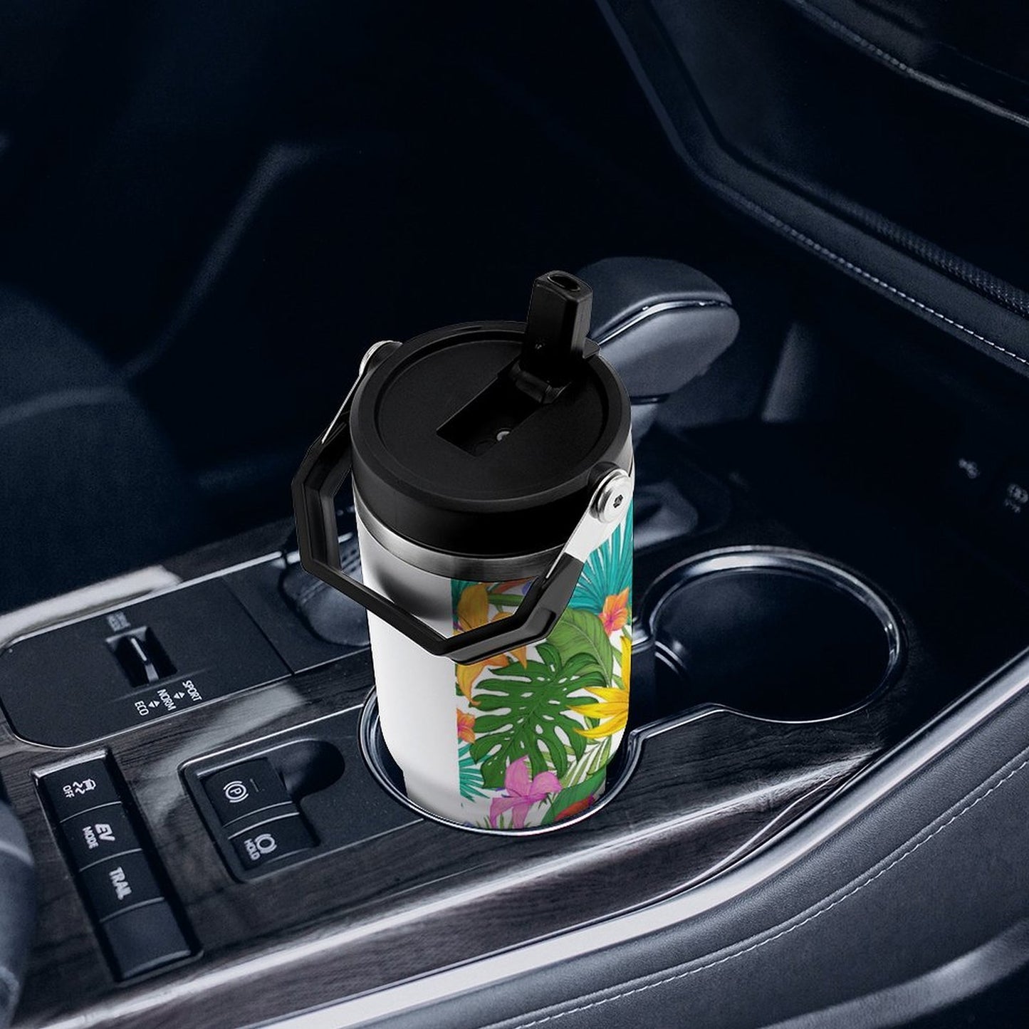 POD US Local Tumbler 30oz Large Capacity Car Cup Tropical, Green, Bright, Summery Style