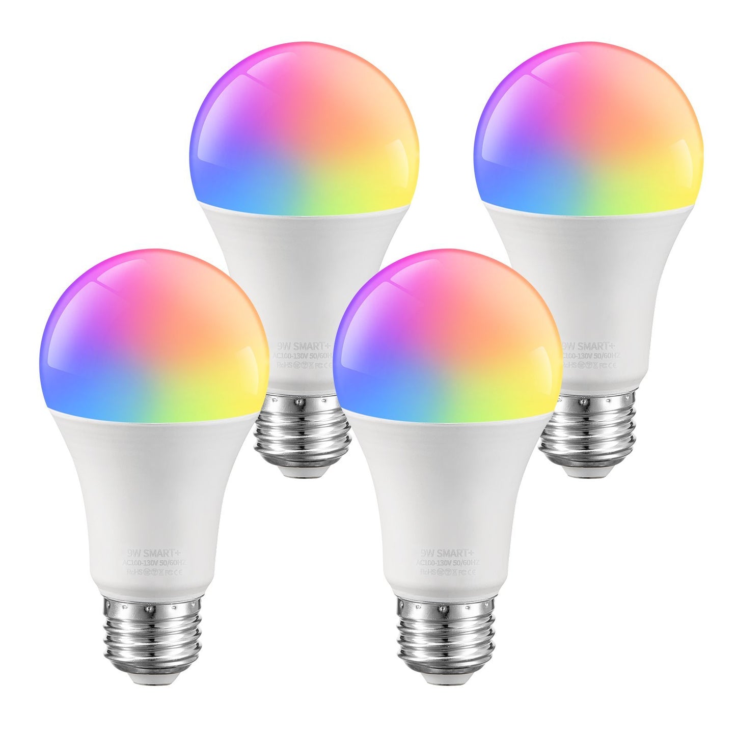 US Local Smart Light Bulbs A19 E26 Smart Bulb Works With Alexa & Google 4 Pack,Dimmable LED Bulbs