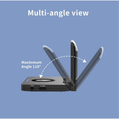 US Local Mirror Digital Alarm Clock Desktop Foldable Wireless Charger Selling Electronic Mirror LED Alarm Clock