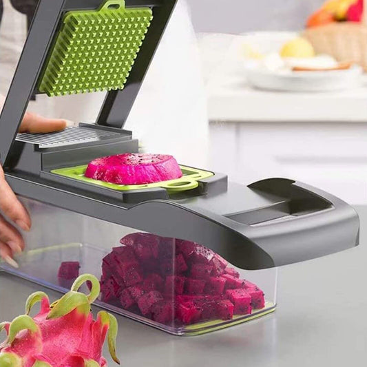 UK Local 15 In 1 Vegetable Chopper, Salad Fruit Vegetable Food Chopper Slicer Peeler