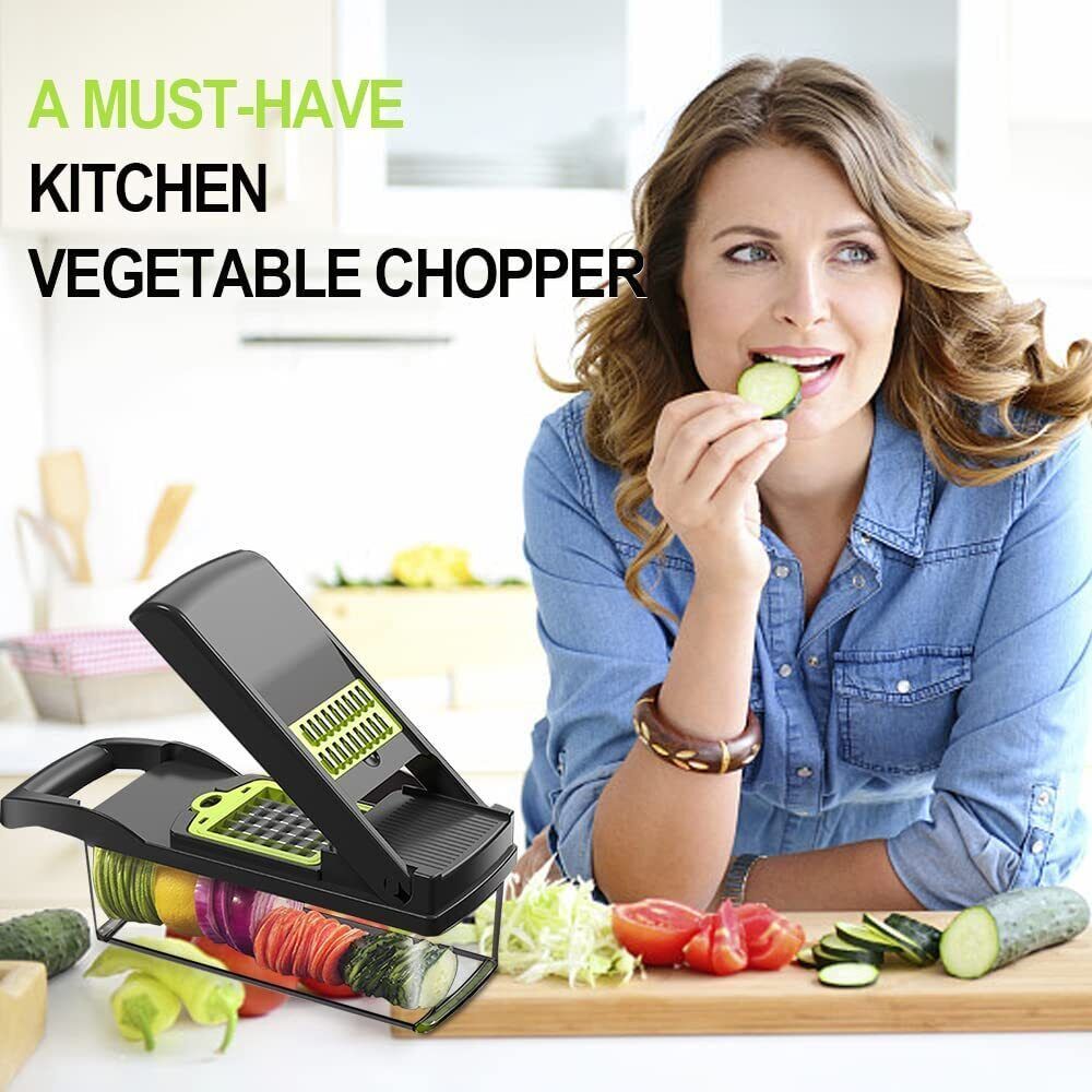 UK Local 15 In 1 Vegetable Chopper, Salad Fruit Vegetable Food Chopper Slicer Peeler