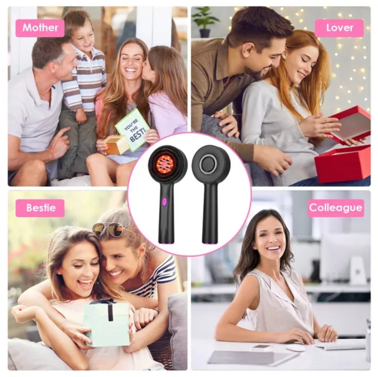 US Local 3 In 1 Red Light Scalp Massager Brush Cordless Hair Oil Applicator Massage Comb With 3 Modes Rechargeable IPX7 Waterproof