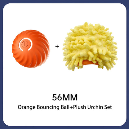 US Local Interactive Bouncing Ball For Dogs,Automatic Smart Toy, Self-moving Rotating Stimulating Pet Entertainment, Noise-Reducing Urchin Cover,USB Rechargeable Dog Toy, Dog Electric Interactive Toy