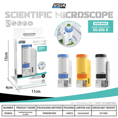 US Local Handheld Microscope For Children, Optical HD Portable Microscope