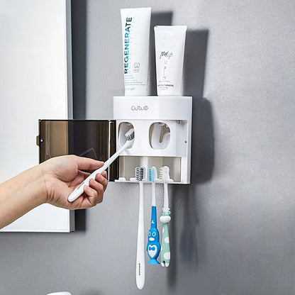 Hanging squeezer toothbrush