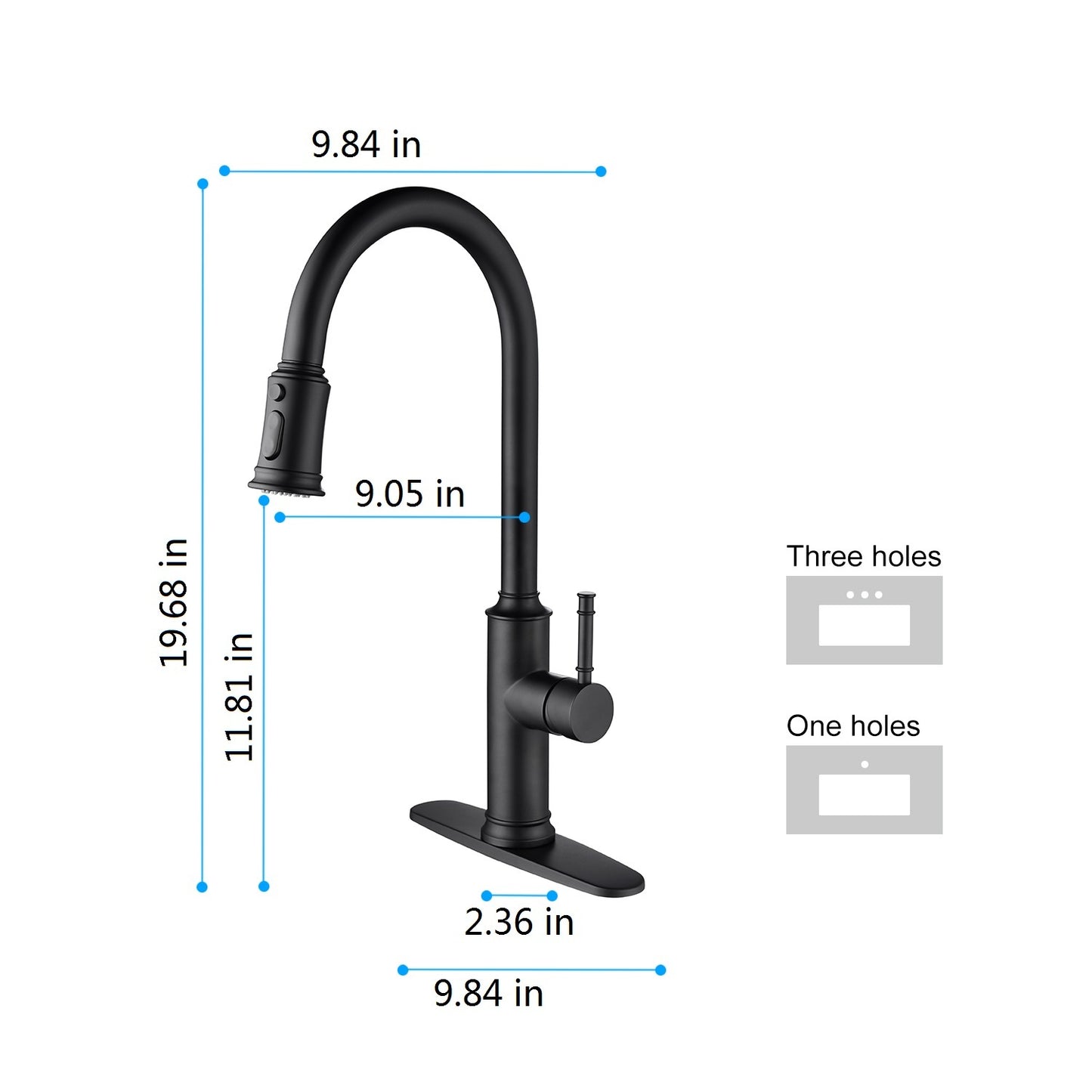 US Local Pull-out Sprinkler Kitchen Faucet