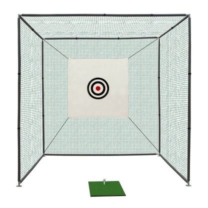 US Local 10X10X10FT Golf Practice Net Cage With Metal Frame Hitting Net Kit Indoor Outdoor
