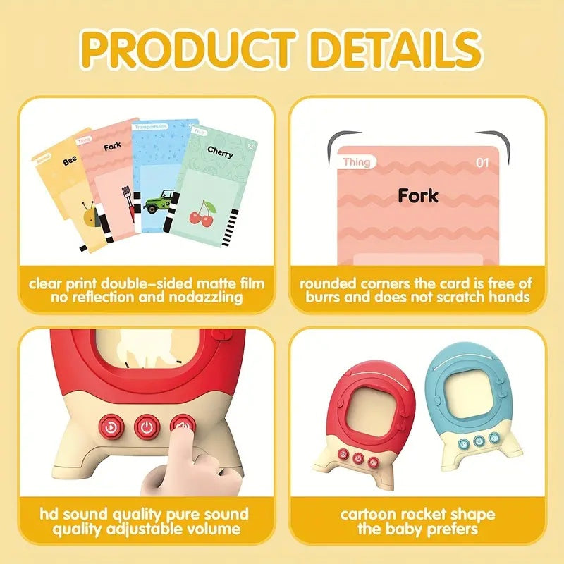 US Local Toddler Toys Talking Flash Cards For 1 2 3 4 5 6 Year Old Boys And Girls, Autism Sensory Toys For Autistic Children, Learning Educational Montessori Speech Therapy 224 Sight Words Kids Gifts