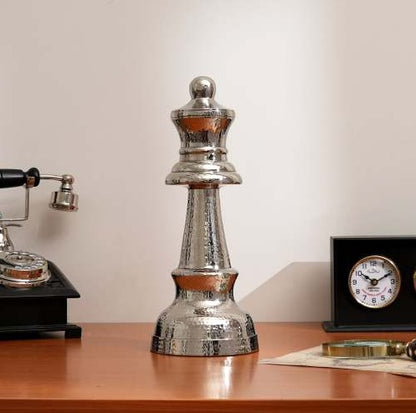 US Local Decorative Hammered Nickel Finish Chess Horse Sculpture