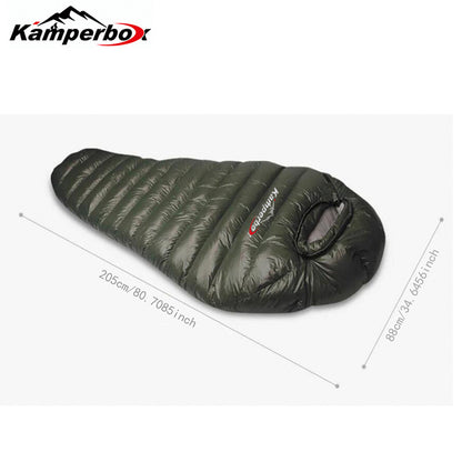 US Local Kamperbox Outdoor Down Sleeping Bag Winter Warm And Waterproof Outdoor Sleeping Bag Camping Tourism Down Sleeping Bag