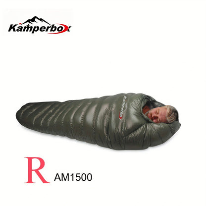 US Local Kamperbox Outdoor Down Sleeping Bag Winter Warm And Waterproof Outdoor Sleeping Bag Camping Tourism Down Sleeping Bag